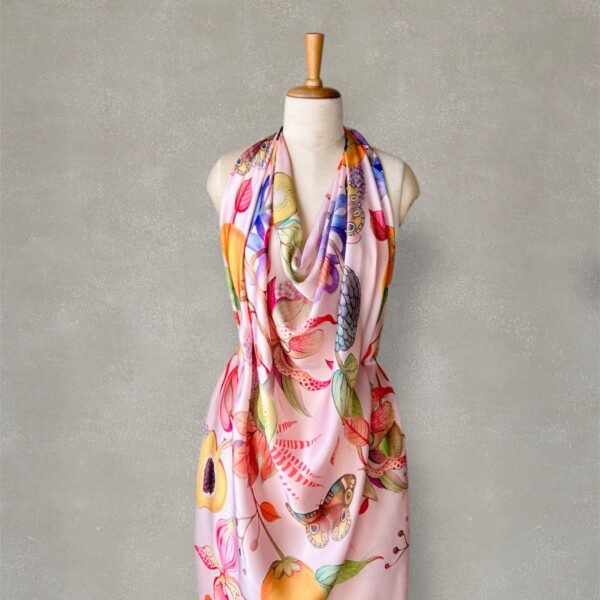 Mix Fruit Digital Printed Satin Fabric