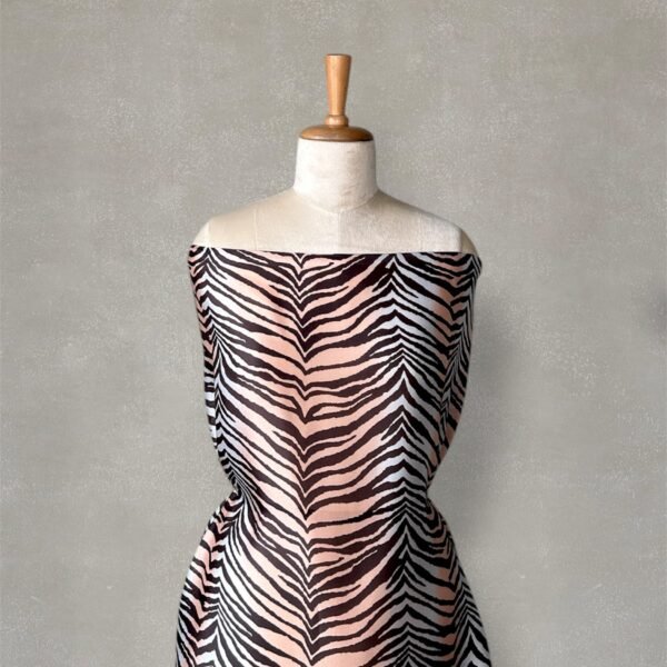 Zebra Animal Digital Printed Satin Fabric
