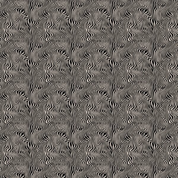 Black and White Strips Satin Printed Fabric - Image 2