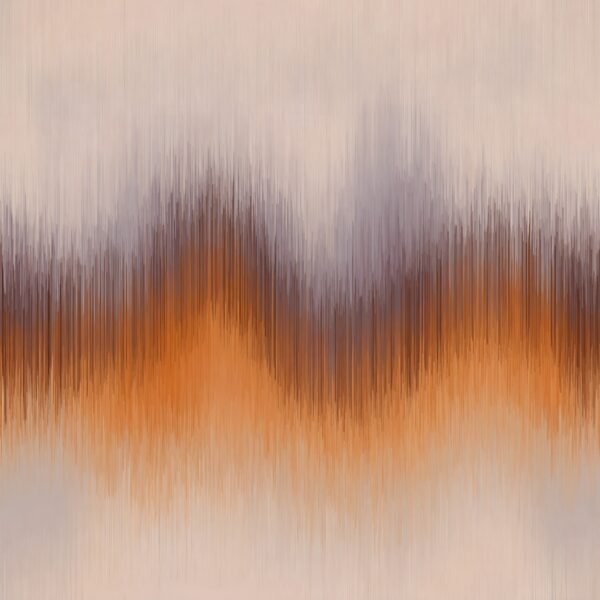 Lavender and Orange Shading Digital Printed Satin Fabric - Image 2