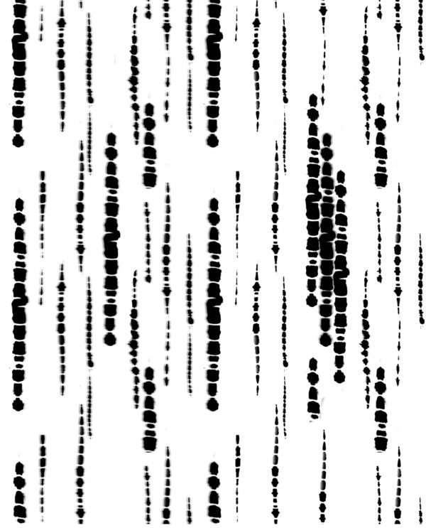 Black and White Tie-Dye Digital Printed Linen Fabric - Image 8