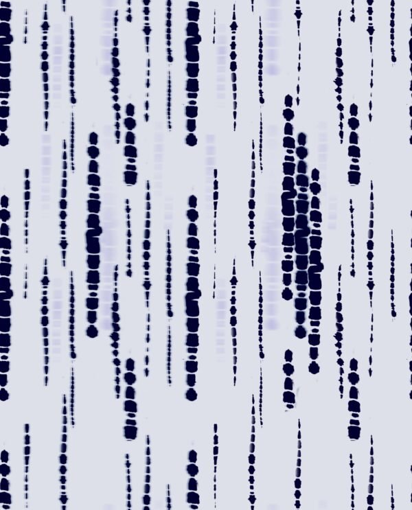 Black and White Tie-Dye Digital Printed Linen Fabric - Image 2