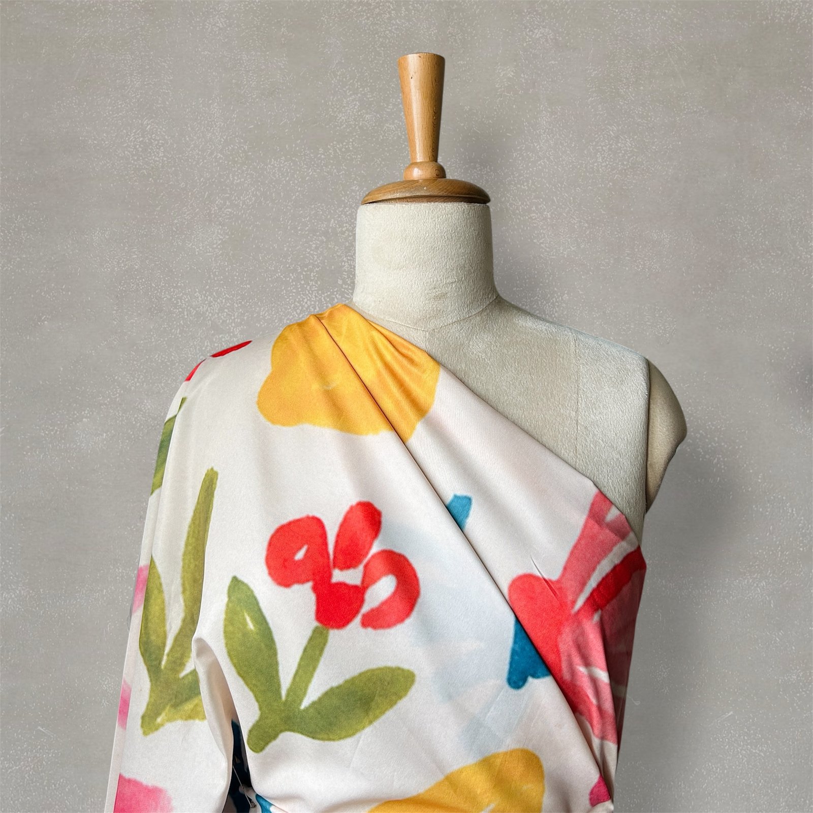 Big Mix fruit digital printed Satin Fabric